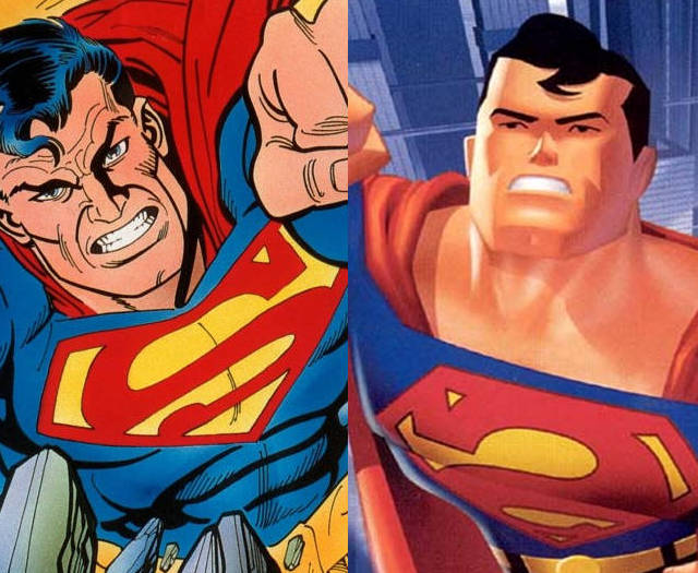 Part of the cover of Superman for the Sega Genesis alongside part of the cover for Superman: Countdown to Apokolips