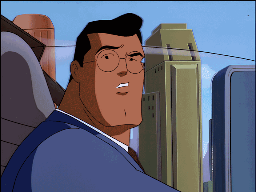 Clark Kent confused, from Superman: The Animated Series