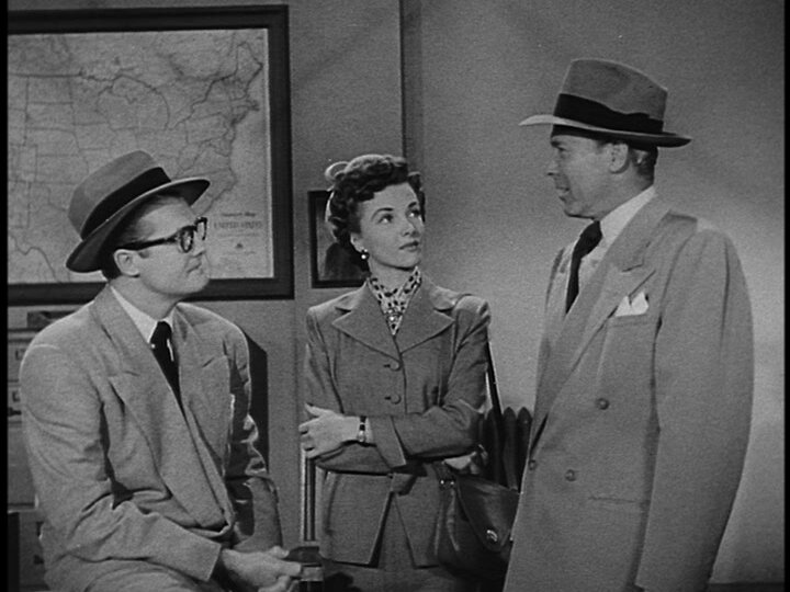 Clark Kent, Lois Lane, and Inspector Henderson in the Adventures of Superman show